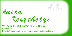 anita keszthelyi business card